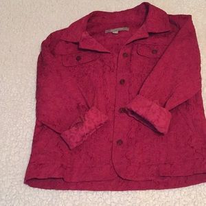 Red light jacket with detail